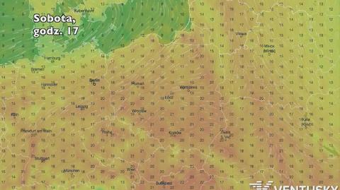 Temperatura w najbliższych dniach (Ventusky.com)