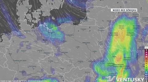 Prognozowane opady w kolejnych dniach