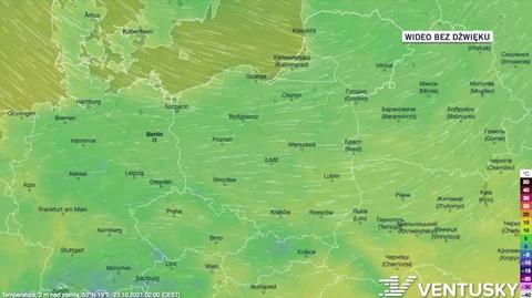 Prognozowana temperatura w ciągu kolejnych dni