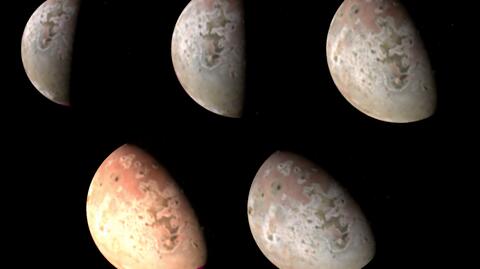 "Zaćmienie" Jowisza i jego księżyców przez Deimosa, naturalnego satelitę Marsa