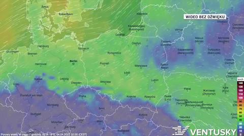 Prognoza porywów wiatru na kolejne dni