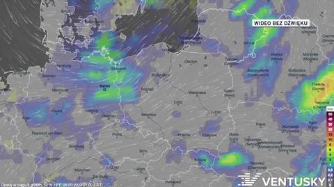 Prognozowane opady w dniach 26-30.03