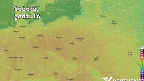 Temperatura w kolejnych dniach (Ventusky.com | wideo bez dźwięku)