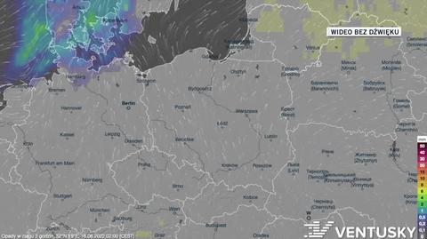 Prognozowane opady w dniach 16-19.06