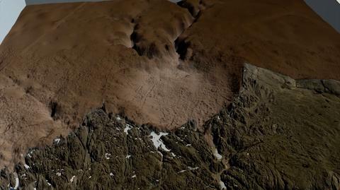 Krater uderzeniowy pod lodowcem Hiawatha na Grenlandii
