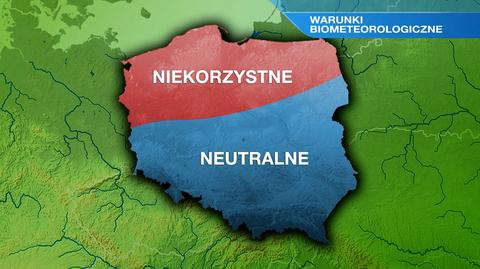 Warunki biometeorologiczne w poniedziałek 30.10