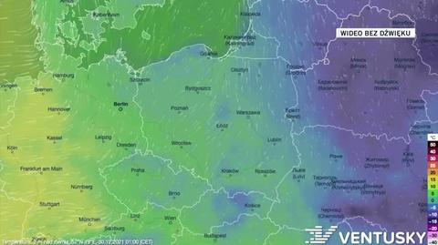 Prognozowana temperatura w dniach 30.12-3.01