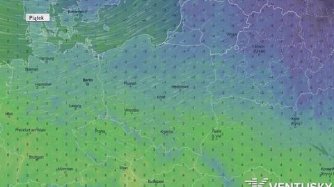 Prognozowane temperatury od piątku do soboty