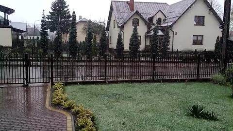 Śnieg dzisiejszego ranka w Augustowie ;)