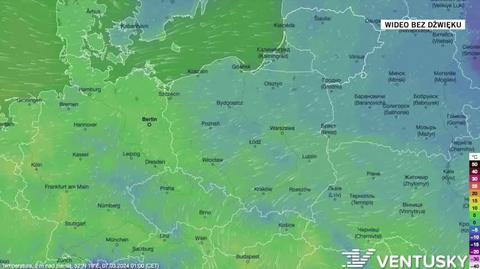 Prognoza temperatury na okres 7-11.03