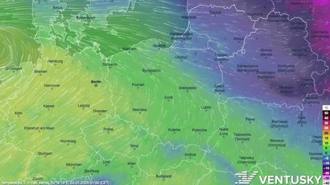 Prognozowana temperatura na kolejne dni