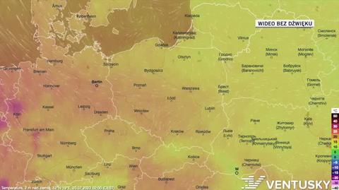 Prognoza temperatur w dniach 20-24.07