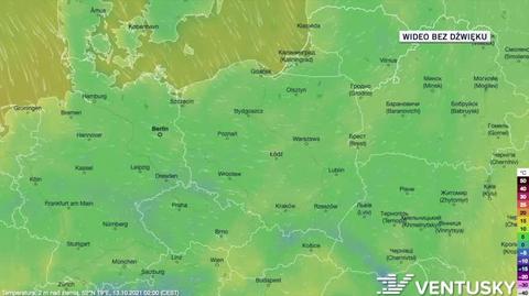 Prognozowana temperatura w ciągu kolejnych dni