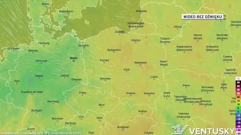 Prognoza temperatury w kolejnych dniach