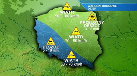 Warunki drogowe w sobotę