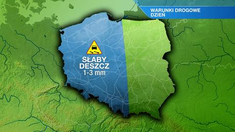 Warunki drogowe w poniedziałek