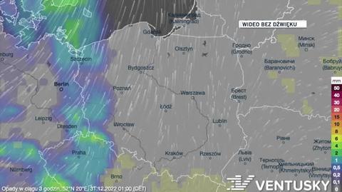 Prognozowane opady w kolejnych dniach