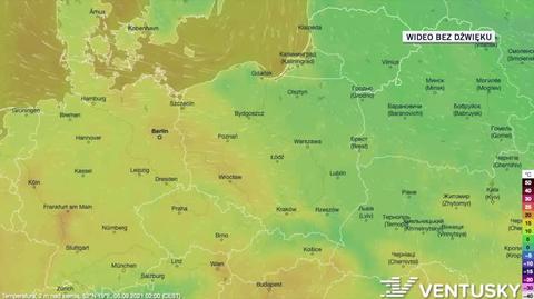 Prognozowana temperatura w ciągu kolejnych dni