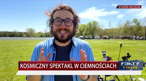 Karol Wójcicki, autor bloga "Z głową w gwiazdach", o całkowitym zaćmieniu Słońca