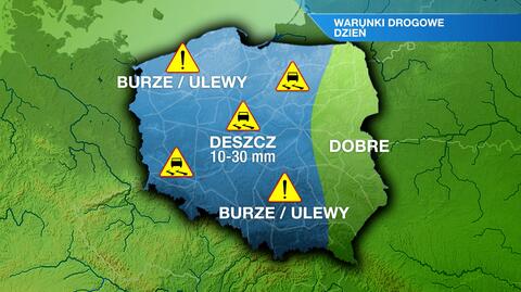 Warunki drogowe we wtorek