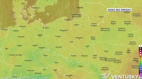 Prognozowana temperatura w dniach 01.-05.09