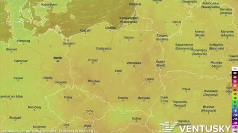 Prognozowana temperatura w kolejnych dniach