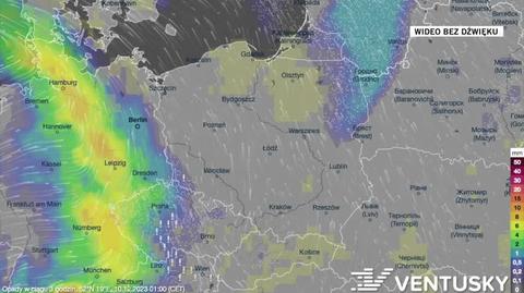 Prognozowane opady w dniach 10-14.12