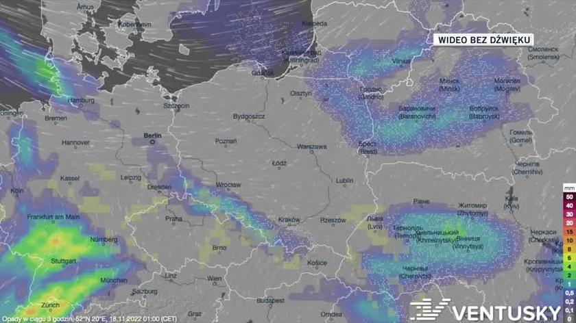 Prognoza opadów na kolejne dni