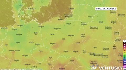 Prognozowana temperatura w dniach 28.07-01.08