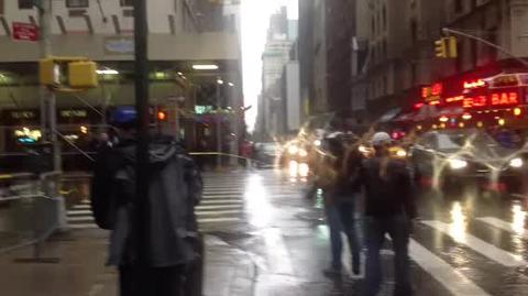 Złamany dźwig w NY