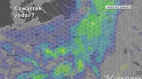 Opady deszczu w ciągu kolejnych pięciu dniu (Ventusky.com)