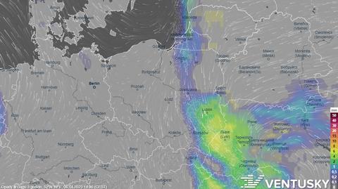 Prognozowane opady w kolejnych dniach