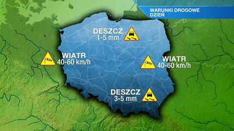 Warunki drogowe w czwartek