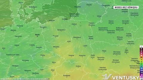 Prognoza temperatury na okres 16-20.04