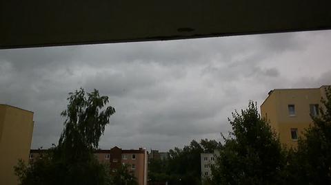 Deszcz i wiatr w Słupsku