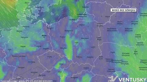 Prognoza porywów wiatru na kolejne dni