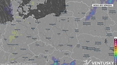 Prognozowane opady w dniach 30.05-3.06