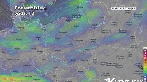 Prognozowane opady w najbliższych dniach