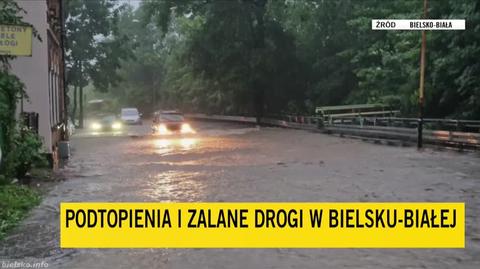Skutki ulew w Bielsku-Białej. Relacja reporterki TVN24