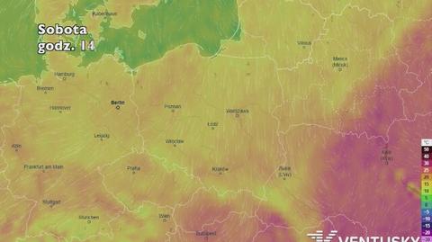 Temperatura w najbliższych dniach (ventusky.com)