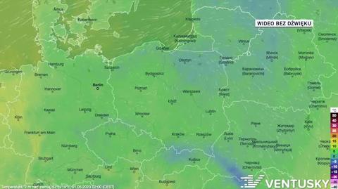 Prognozowana temperatura na majówkę