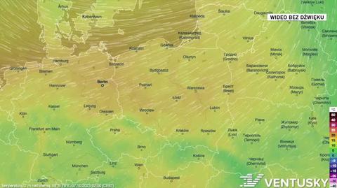 Prognoza temperatury na okres 7-11.10