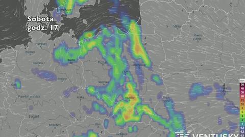 Rozkład i suma opadów w najbliższych dniach (ventusky.com) | wideo bez dźwięku