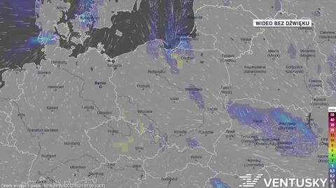 Prognozowane opady w ciągu kolejnych dni