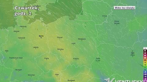 Prognozowana temperatura w kolejnych dniach (Ventusky.com) | wideo bez dźwięku