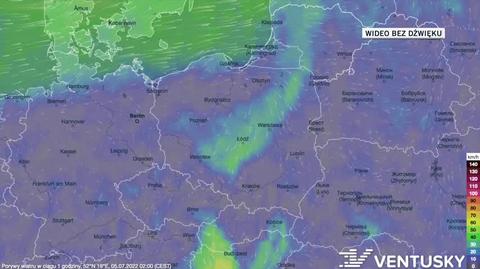 Prognoza porywów wiatru w dniach 05-09.07