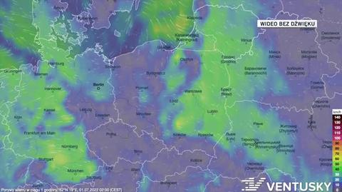 Prognoza porywów wiatru w dniach 01-05.07