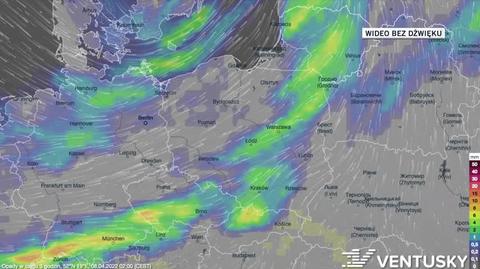 Prognoza opadów na kolejne dni