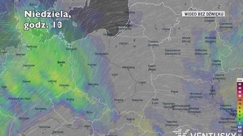Prognozowane opady w ciągu pięciu dni (Ventusky.com)