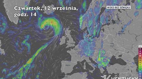 Prognozowane opady deszczu w Europie do 13 września (Ventusky.com)